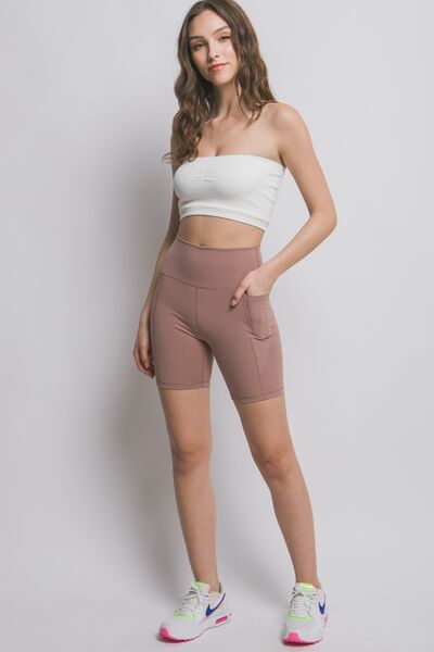 Love Tree High Waist Seam Detail Active Shorts - FitFemme.Shop