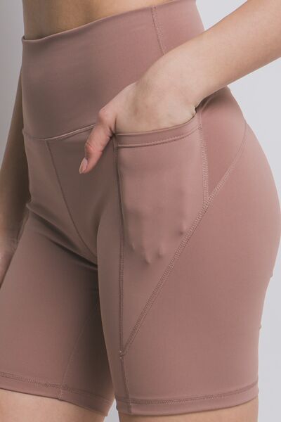 Love Tree High Waist Seam Detail Active Shorts - FitFemme.Shop