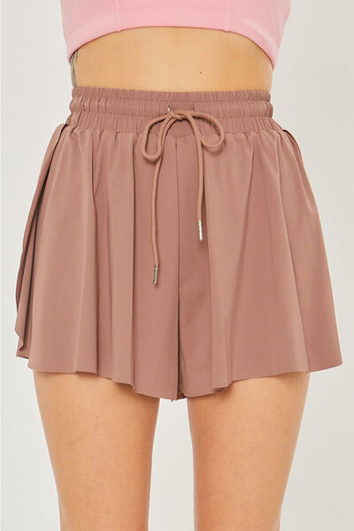 Love Tree Two In One Drawstring Active Shorts - FitFemme.Shop