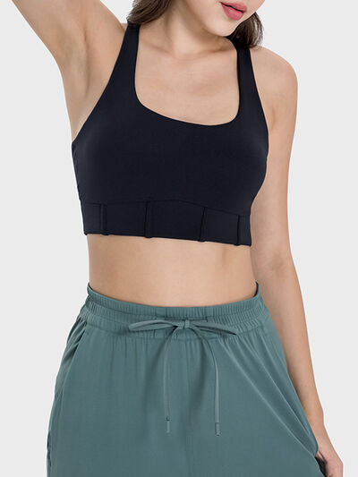 Millennia Square Neck Wide Strap Active Tank - FitFemme.Shop