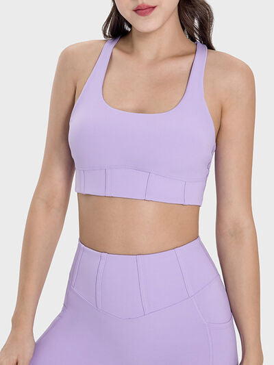 Millennia Square Neck Wide Strap Active Tank - FitFemme.Shop
