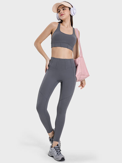 Millennia Square Neck Wide Strap Active Tank - FitFemme.Shop