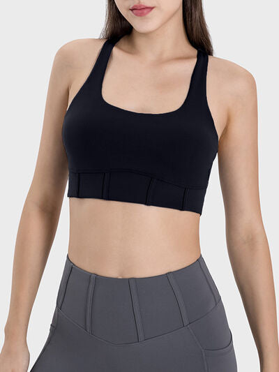 Millennia Square Neck Wide Strap Active Tank - FitFemme.Shop
