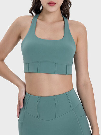 Millennia Square Neck Wide Strap Active Tank - FitFemme.Shop