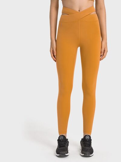Millennia Crisscross Cutout Sports Leggings - FitFemme.Shop
