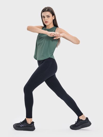 Millennia Round Neck Active Tank - FitFemme.Shop