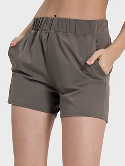 Millennia Elastic Waist Active Shorts - FitFemme.Shop