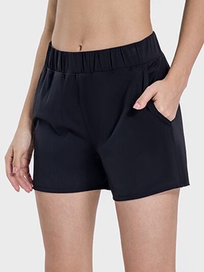 Millennia Elastic Waist Active Shorts - FitFemme.Shop