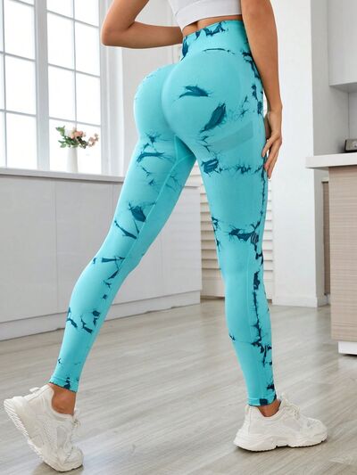Printed High Waist Active Leggings - FitFemme.Shop