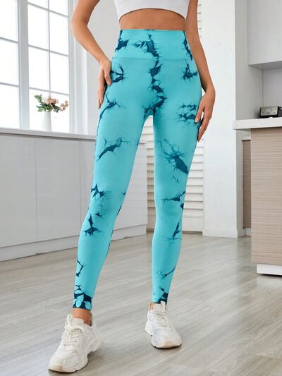 Printed High Waist Active Leggings - FitFemme.Shop