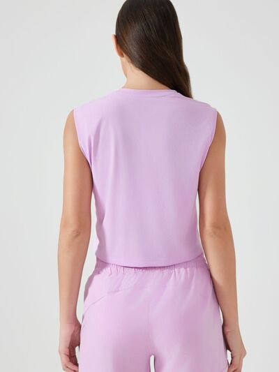 Millennia Round Neck Cropped Active Tank - FitFemme.Shop