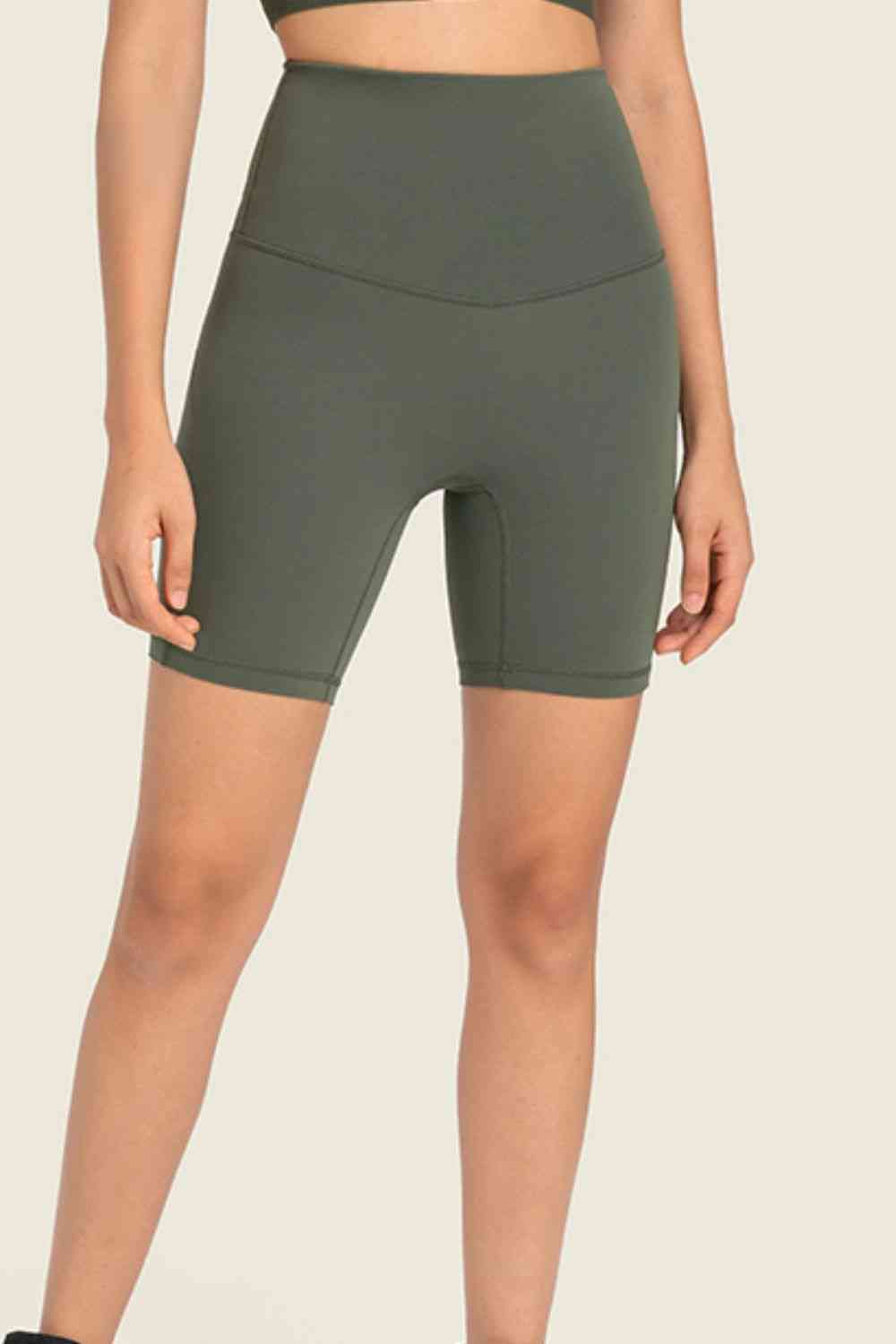 Millennia Seamless High-Rise Wide Waistband Biker Shorts - FitFemme.Shop