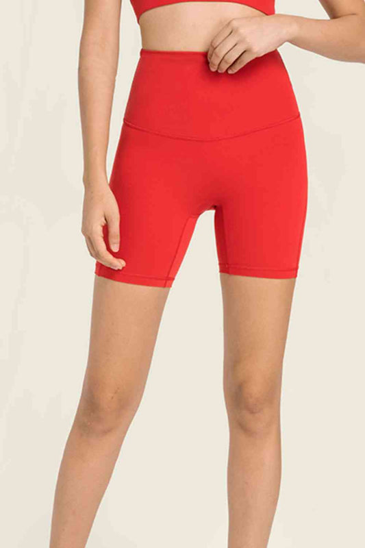 Millennia Seamless High-Rise Wide Waistband Biker Shorts - FitFemme.Shop