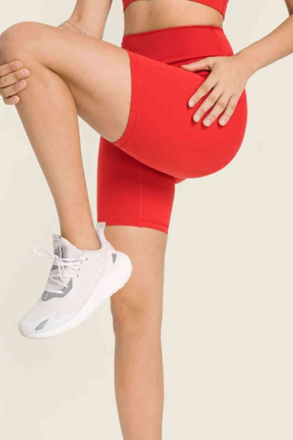 Millennia Seamless High-Rise Wide Waistband Biker Shorts - FitFemme.Shop