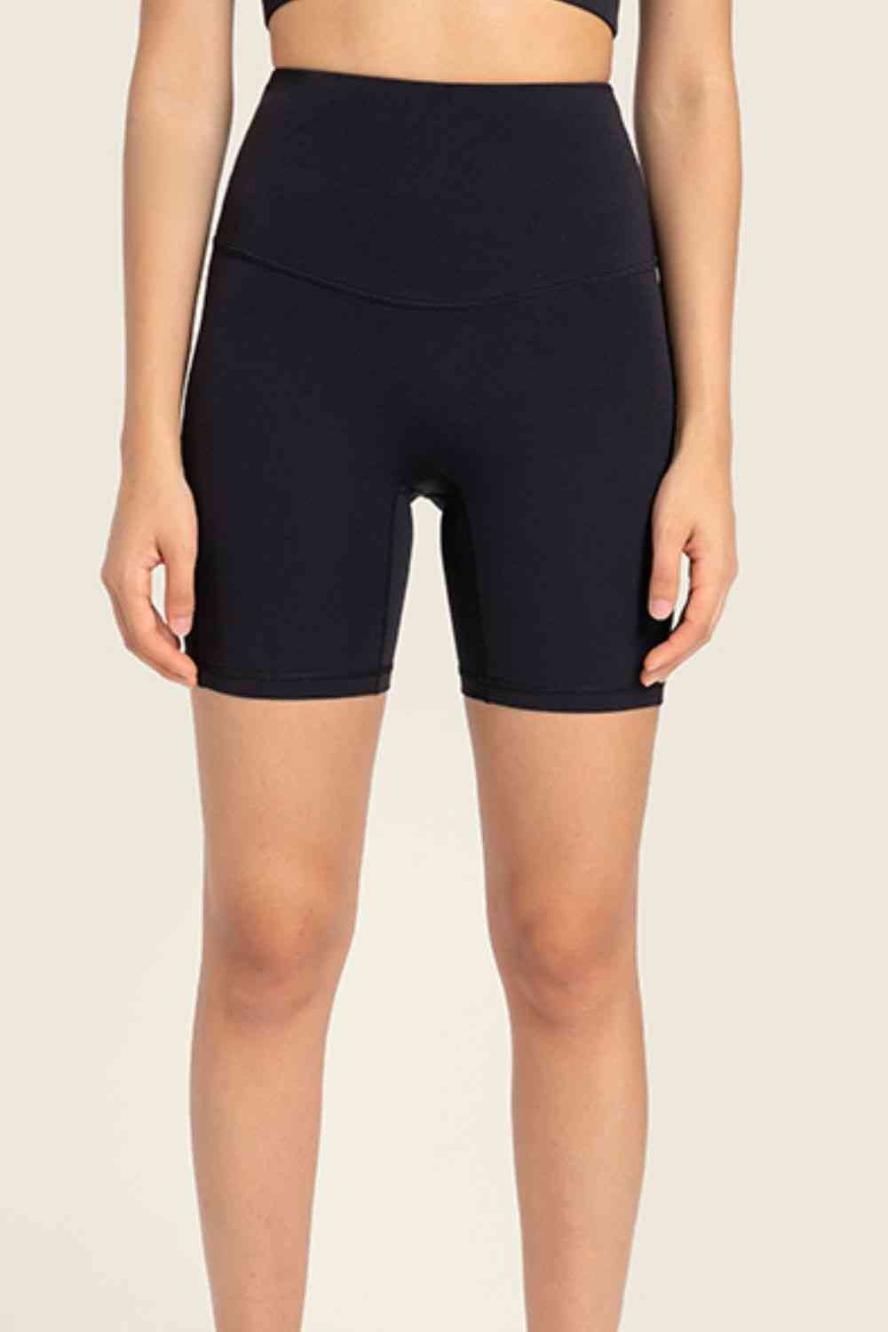 Millennia Seamless High-Rise Wide Waistband Biker Shorts - FitFemme.Shop