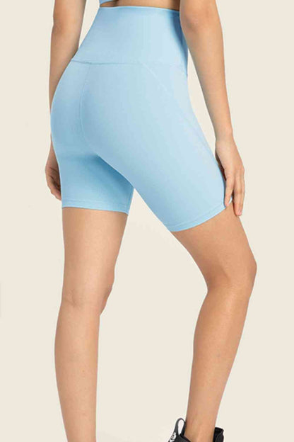 Millennia Seamless High-Rise Wide Waistband Biker Shorts - FitFemme.Shop