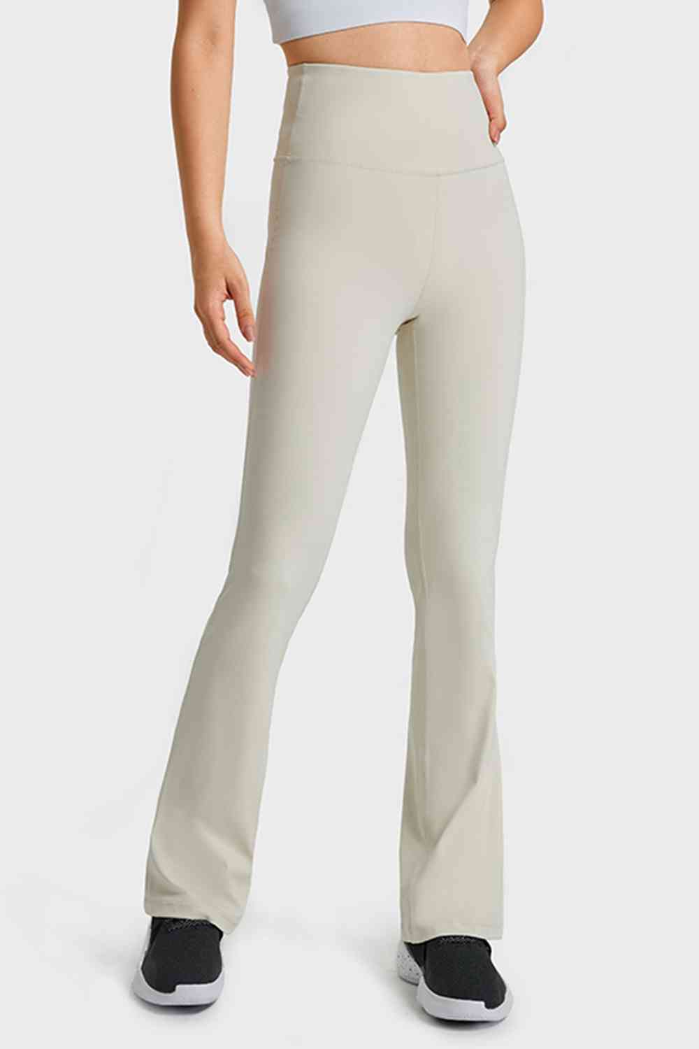 Millennia Elastic Waist Flare Yoga Pants - FitFemme.Shop