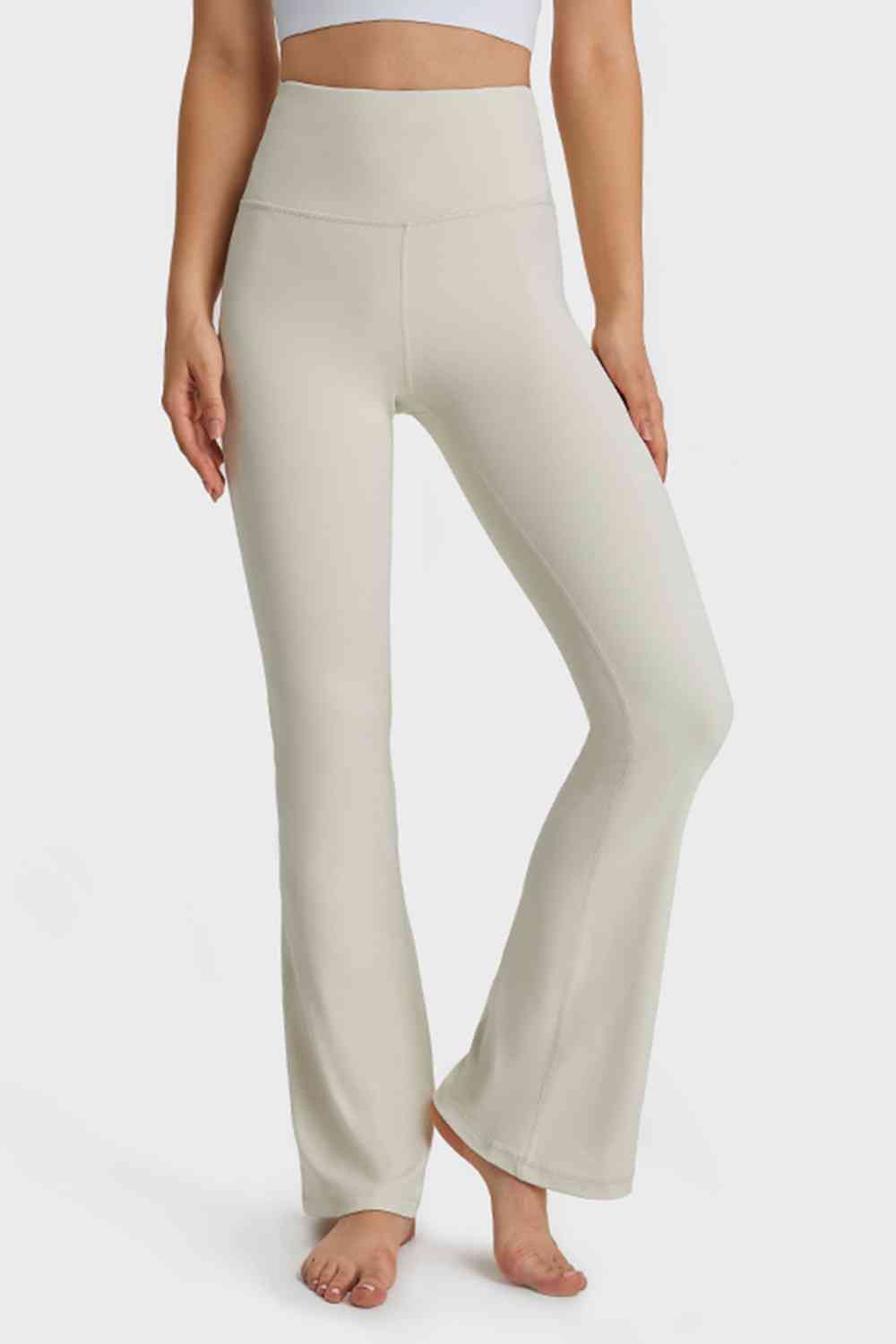 Millennia Elastic Waist Flare Yoga Pants - FitFemme.Shop