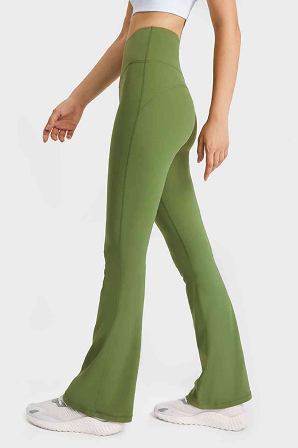 Millennia Elastic Waist Flare Yoga Pants - FitFemme.Shop