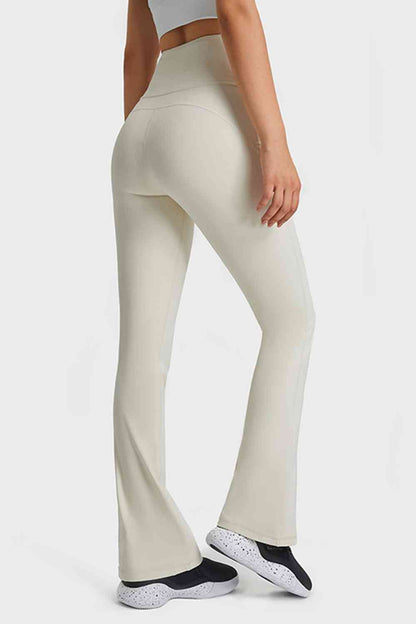 Millennia Elastic Waist Flare Yoga Pants - FitFemme.Shop