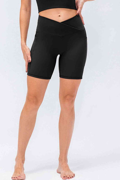 Slim Fit V-Waistband Sports Shorts - FitFemme.Shop