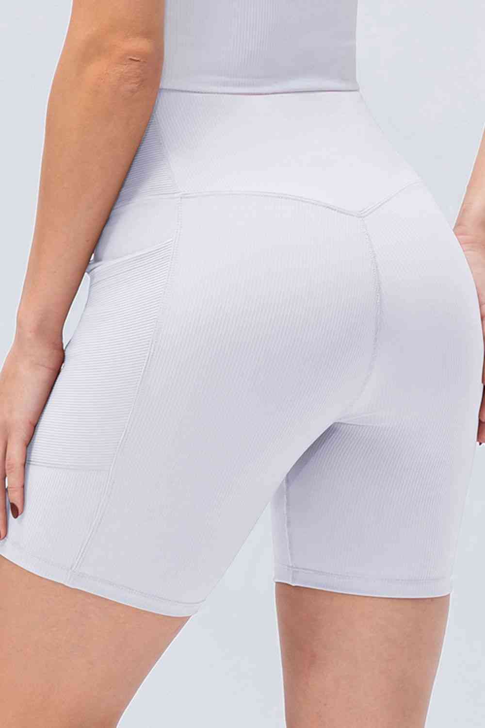 Slim Fit V-Waistband Sports Shorts - FitFemme.Shop