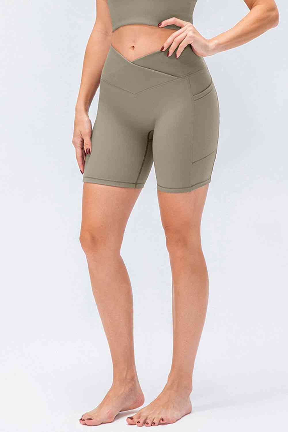 Slim Fit V-Waistband Sports Shorts - FitFemme.Shop