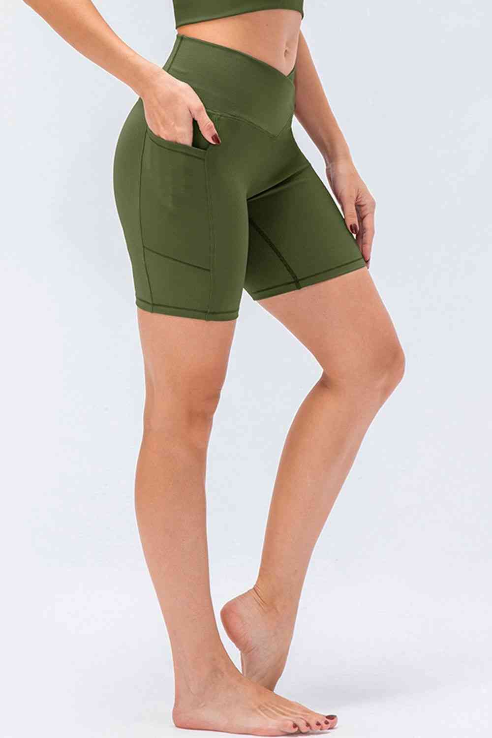 Slim Fit V-Waistband Sports Shorts - FitFemme.Shop