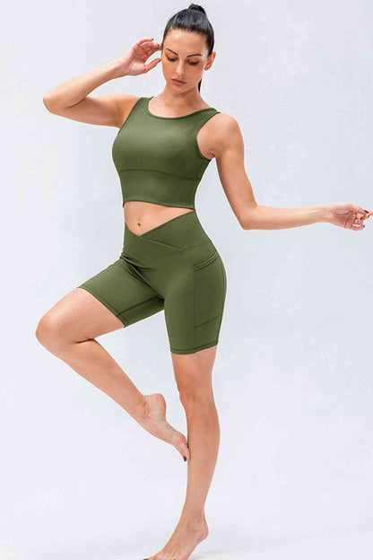 Slim Fit V-Waistband Sports Shorts - FitFemme.Shop