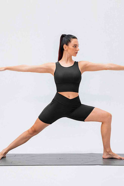 Slim Fit V-Waistband Sports Shorts - FitFemme.Shop
