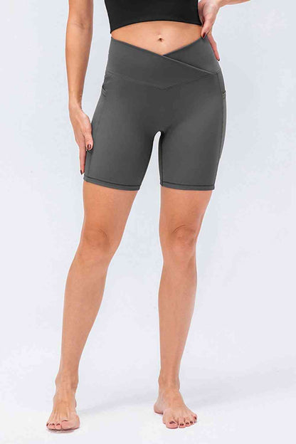 Slim Fit V-Waistband Sports Shorts - FitFemme.Shop