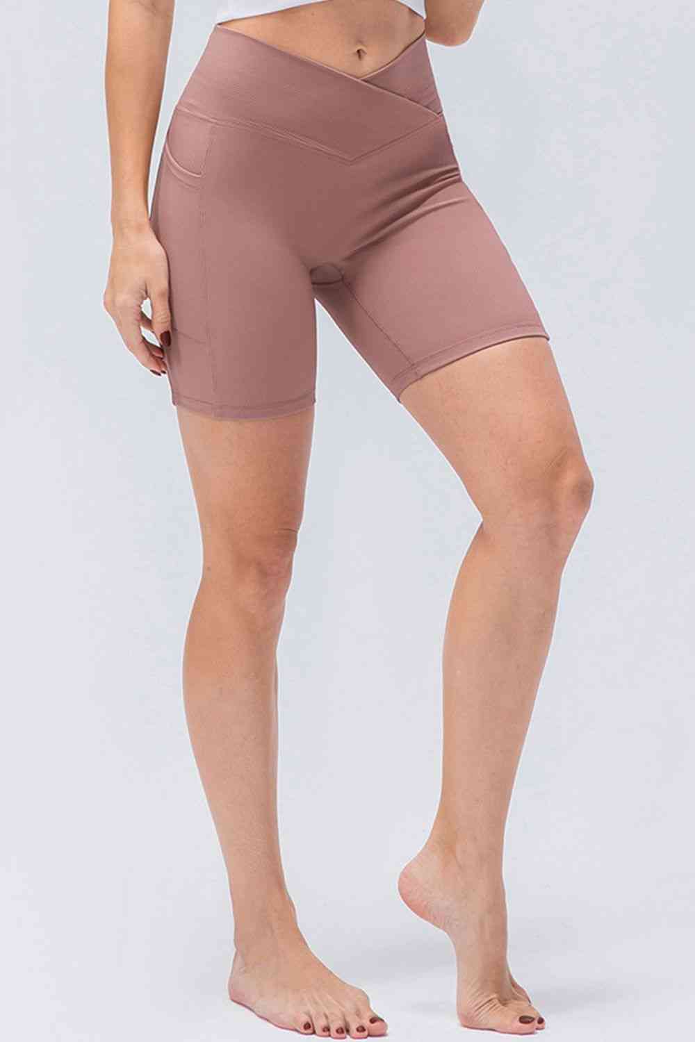 Slim Fit V-Waistband Sports Shorts - FitFemme.Shop