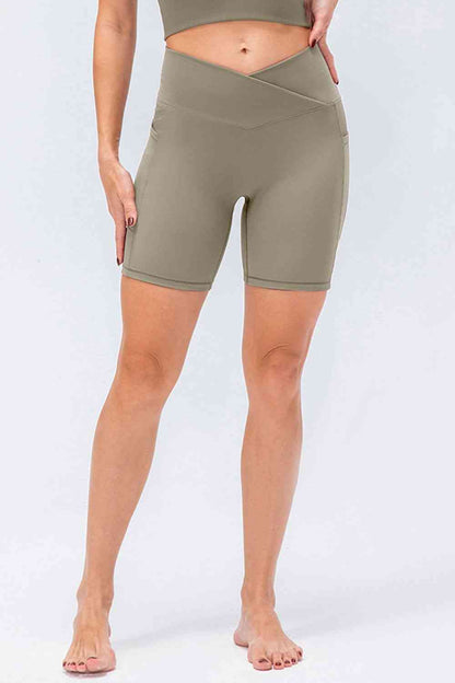 Slim Fit V-Waistband Sports Shorts - FitFemme.Shop