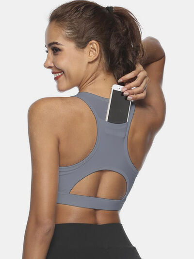 Cutout Scoop Neck Active Tank - FitFemme.Shop