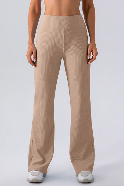 High Waist Straight Active Pants - FitFemme.Shop