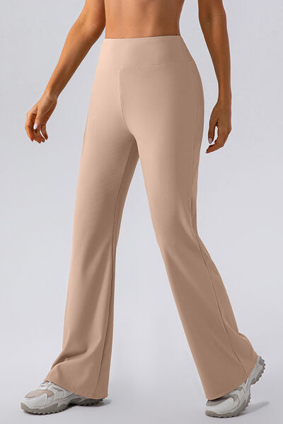High Waist Straight Active Pants - FitFemme.Shop