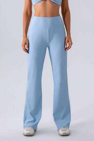 High Waist Straight Active Pants - FitFemme.Shop