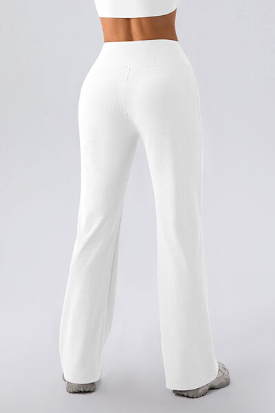 High Waist Straight Active Pants - FitFemme.Shop