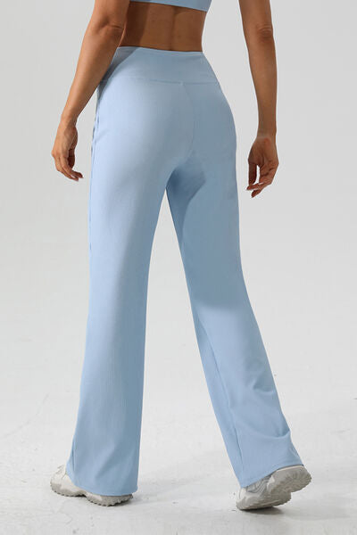 High Waist Straight Active Pants - FitFemme.Shop