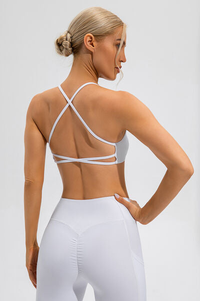 Crisscross Spaghetti Strap Active Cami - FitFemme.Shop