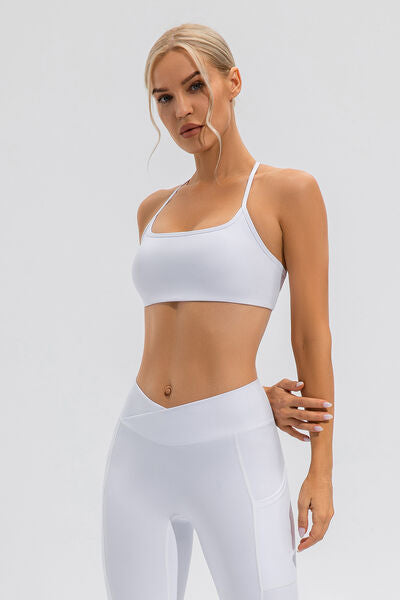 Crisscross Spaghetti Strap Active Cami - FitFemme.Shop