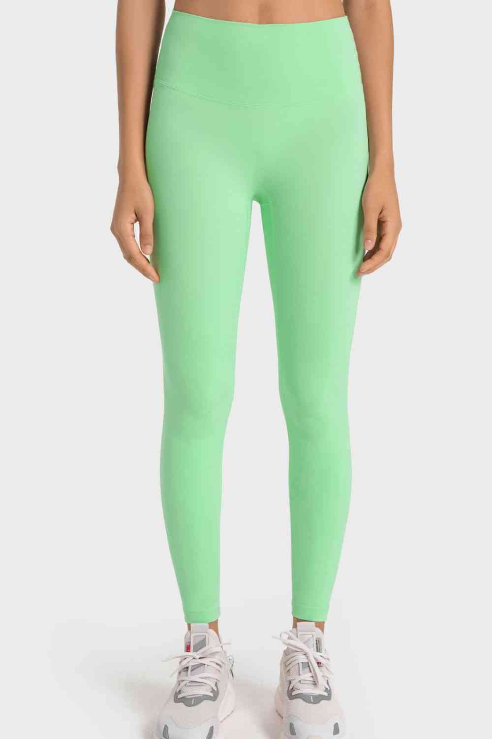 Millennia High-Rise Wide Waistband Yoga Leggings - FitFemme.Shop