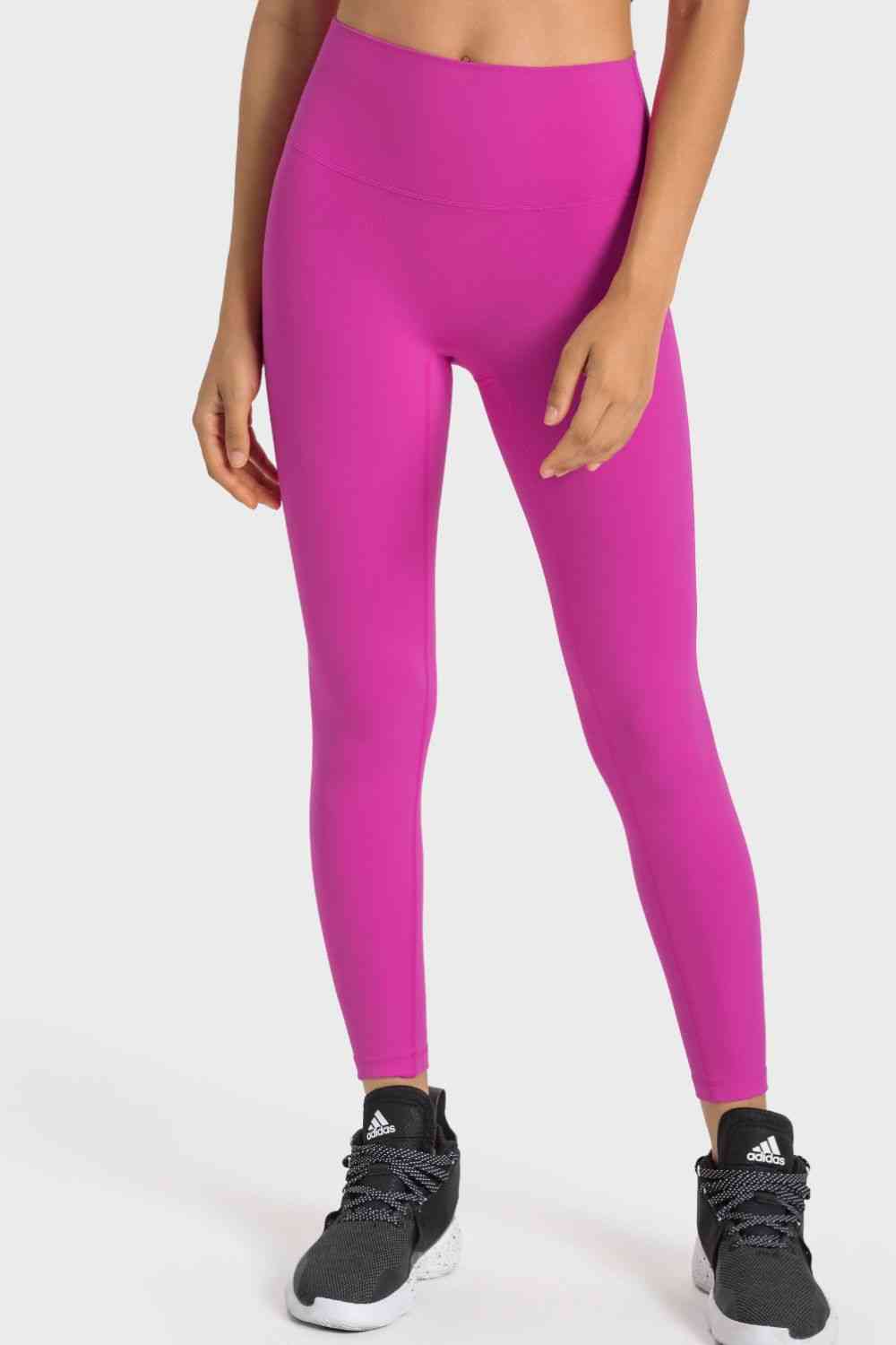 Millennia High-Rise Wide Waistband Yoga Leggings - FitFemme.Shop