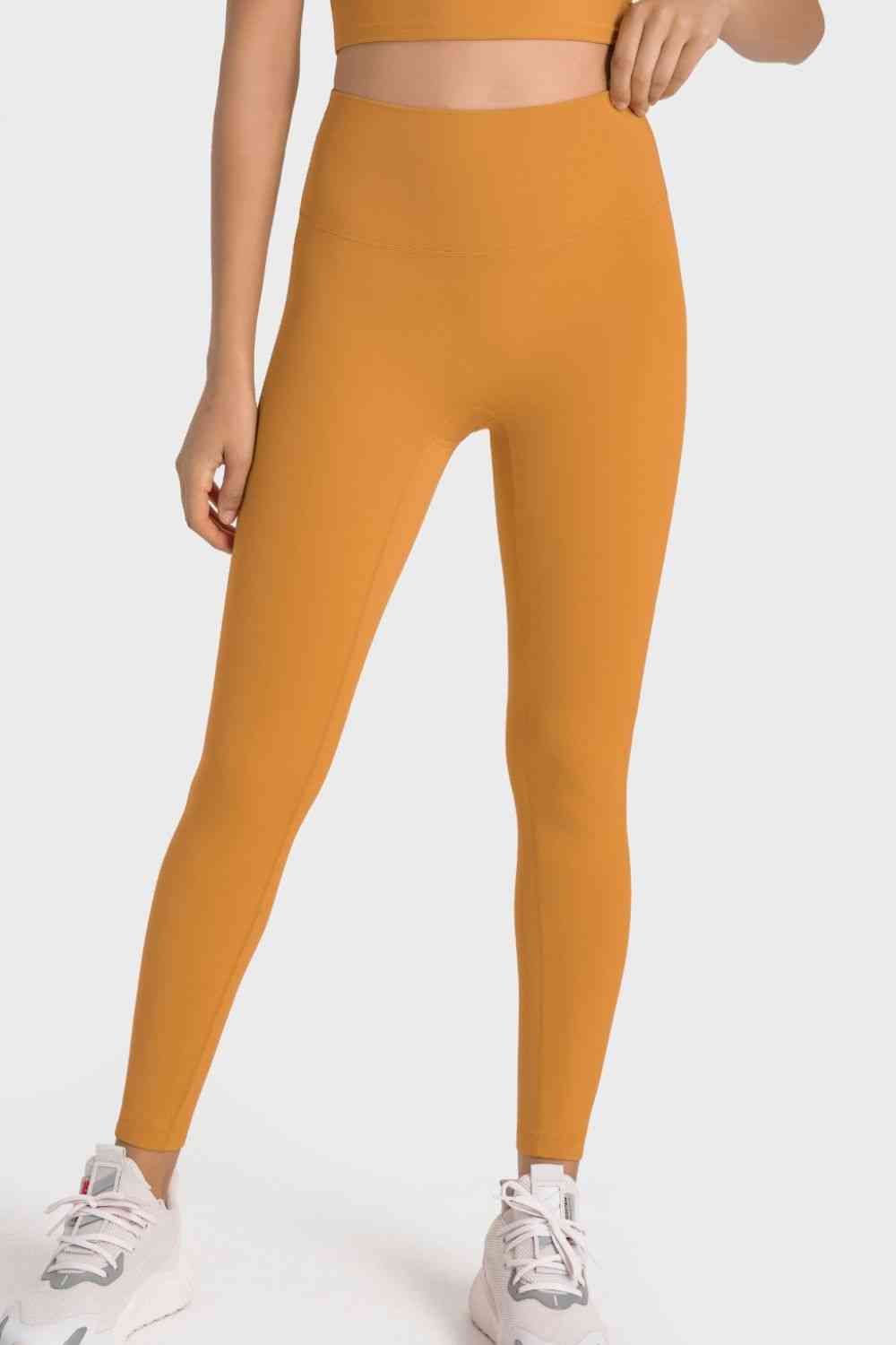 Millennia High-Rise Wide Waistband Yoga Leggings - FitFemme.Shop