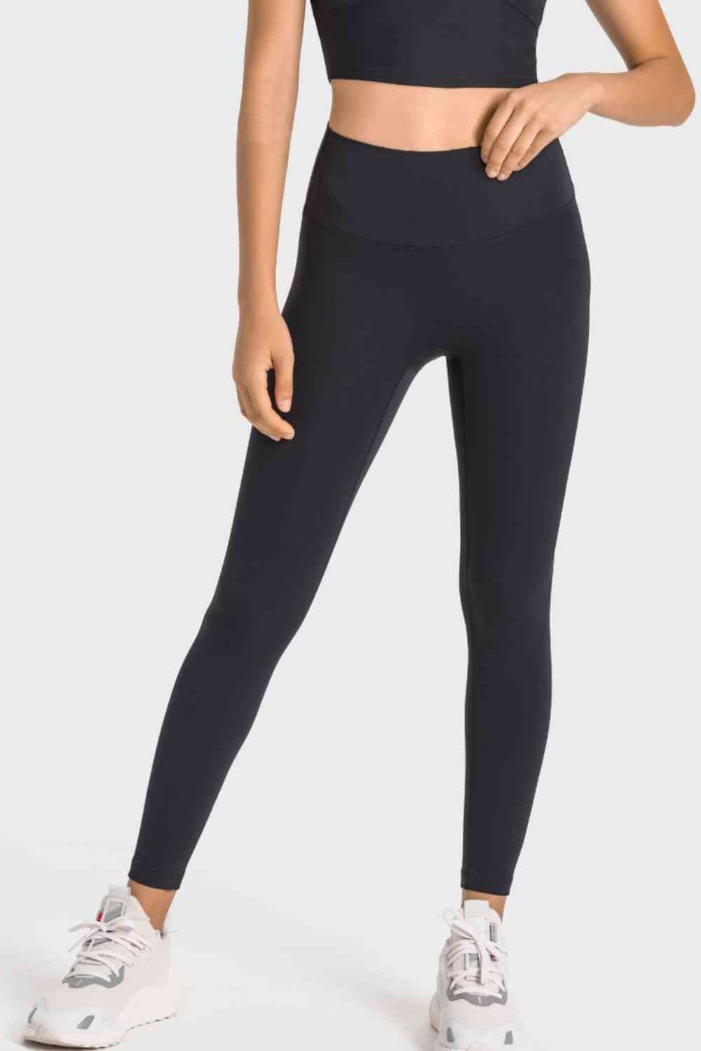 Millennia High-Rise Wide Waistband Yoga Leggings - FitFemme.Shop