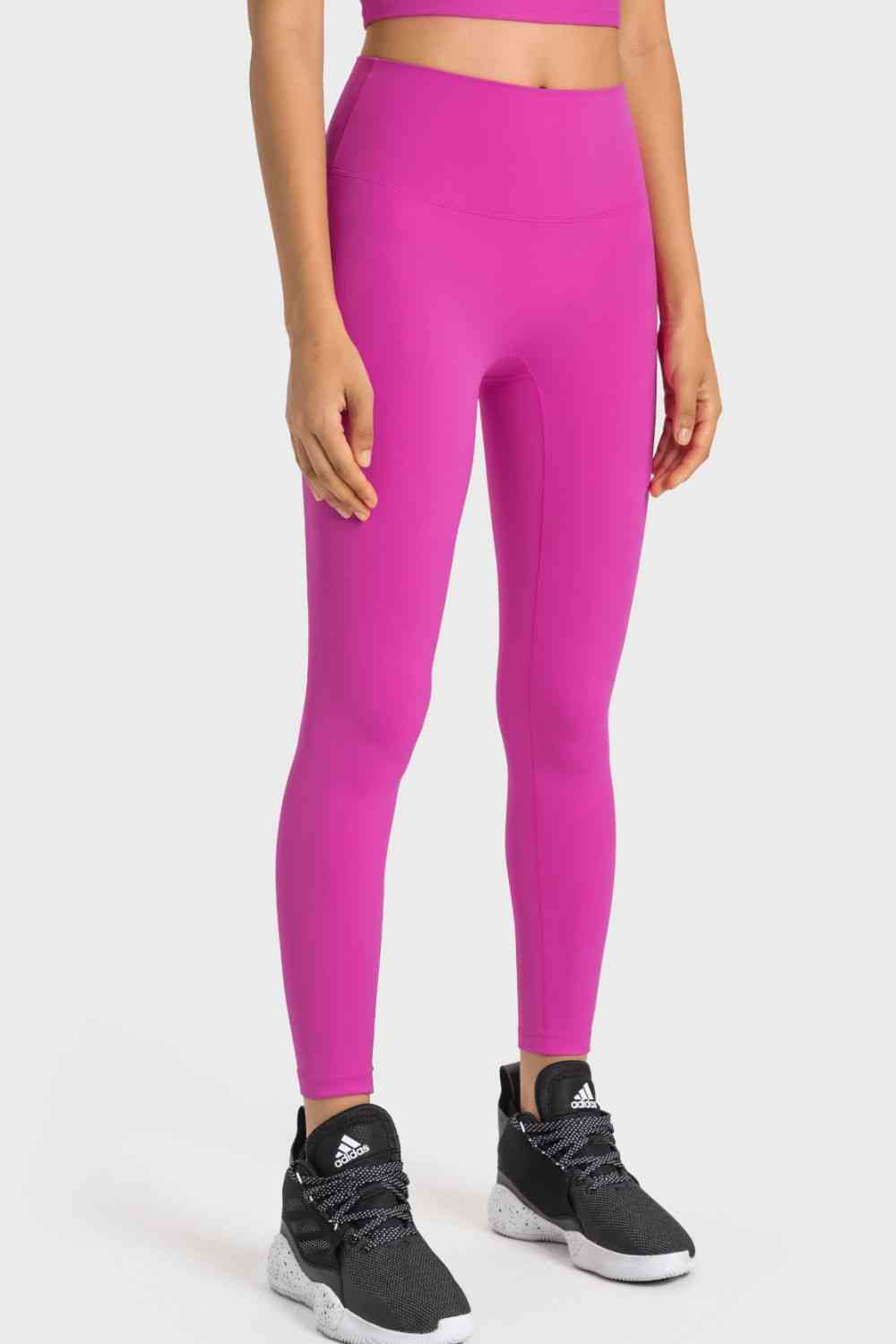 Millennia High-Rise Wide Waistband Yoga Leggings - FitFemme.Shop