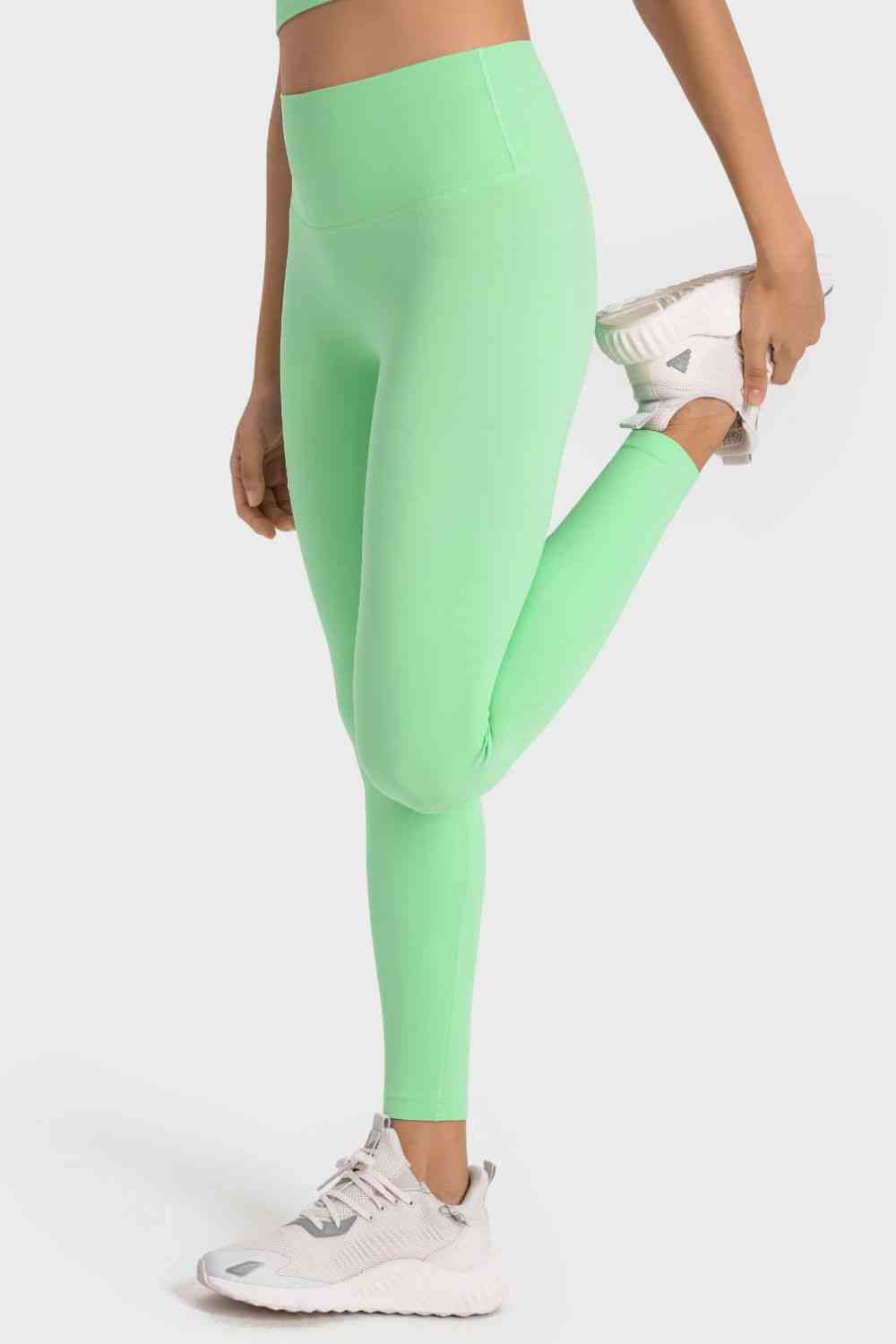 Millennia High-Rise Wide Waistband Yoga Leggings - FitFemme.Shop